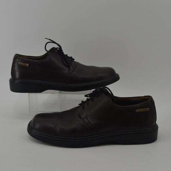 Mephisto Mens Dark Brown Dress Shoes Lace Up France Size 8 - Picture 4 of 14
